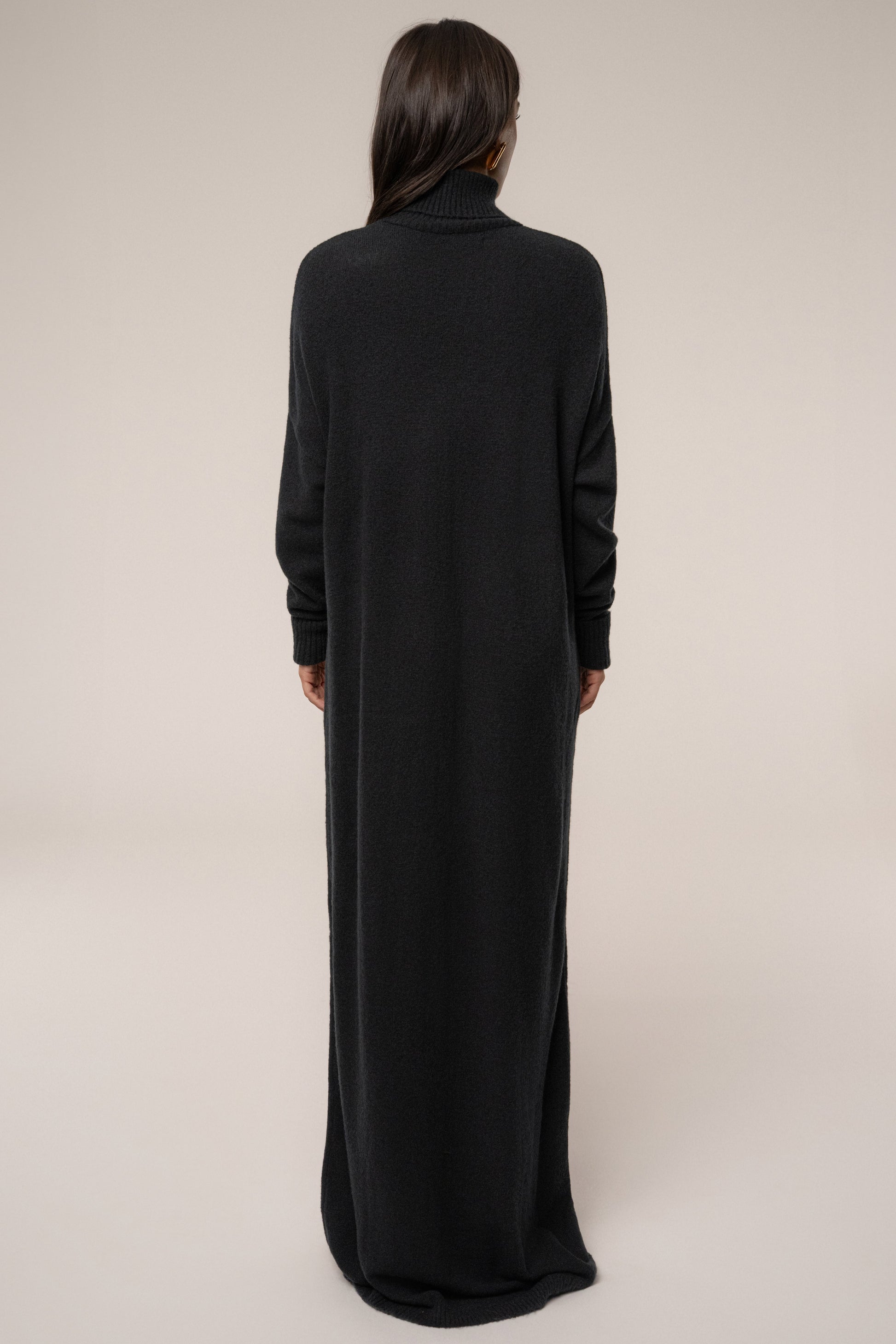 Black Hartley Knit Maxi Dress JLUXLABEL