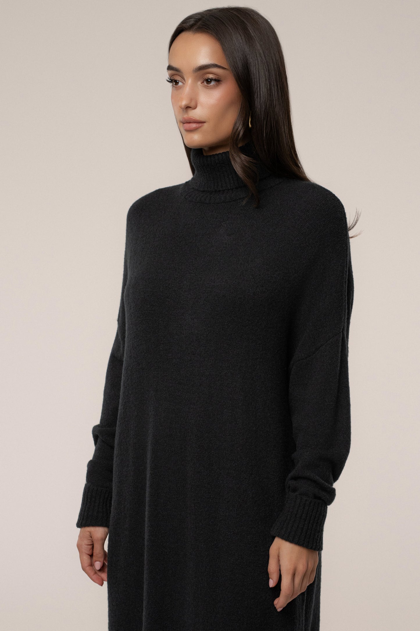 Black Hartley Knit Maxi Dress JLUXLABEL