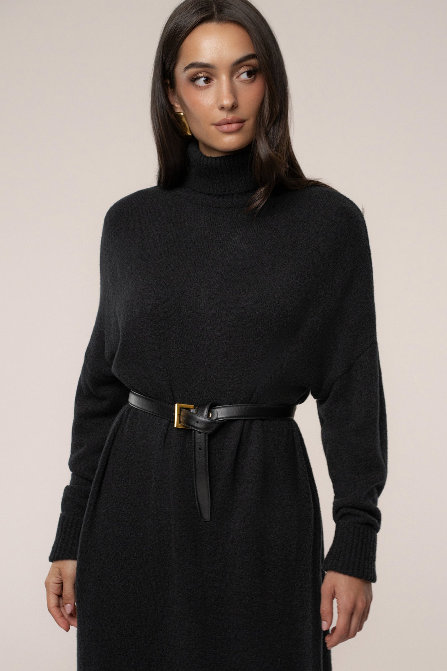 Black Hartley Knit Maxi Dress JLUXLABEL