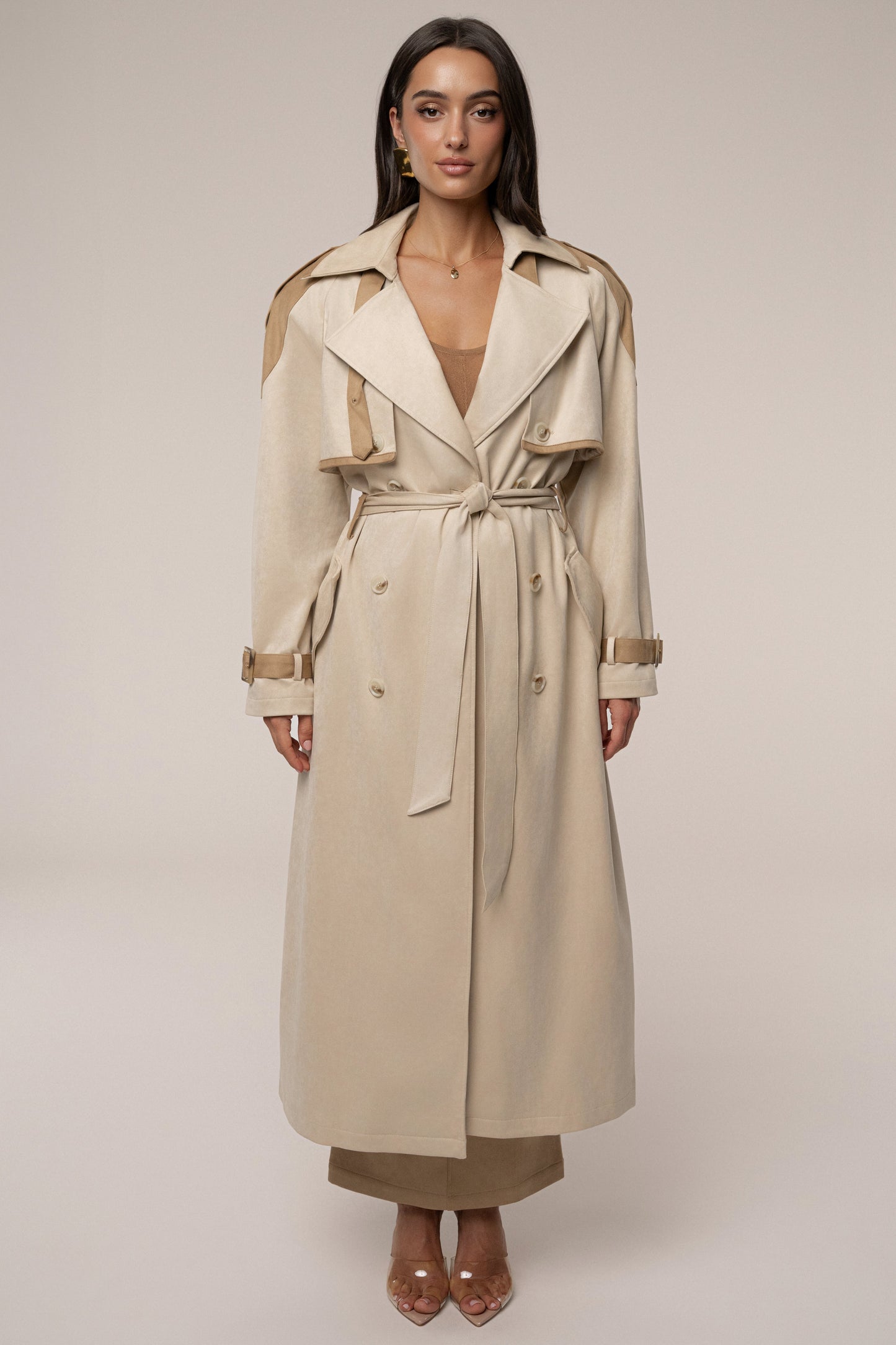 Tan Elite Suede Coat JLUXLABEL