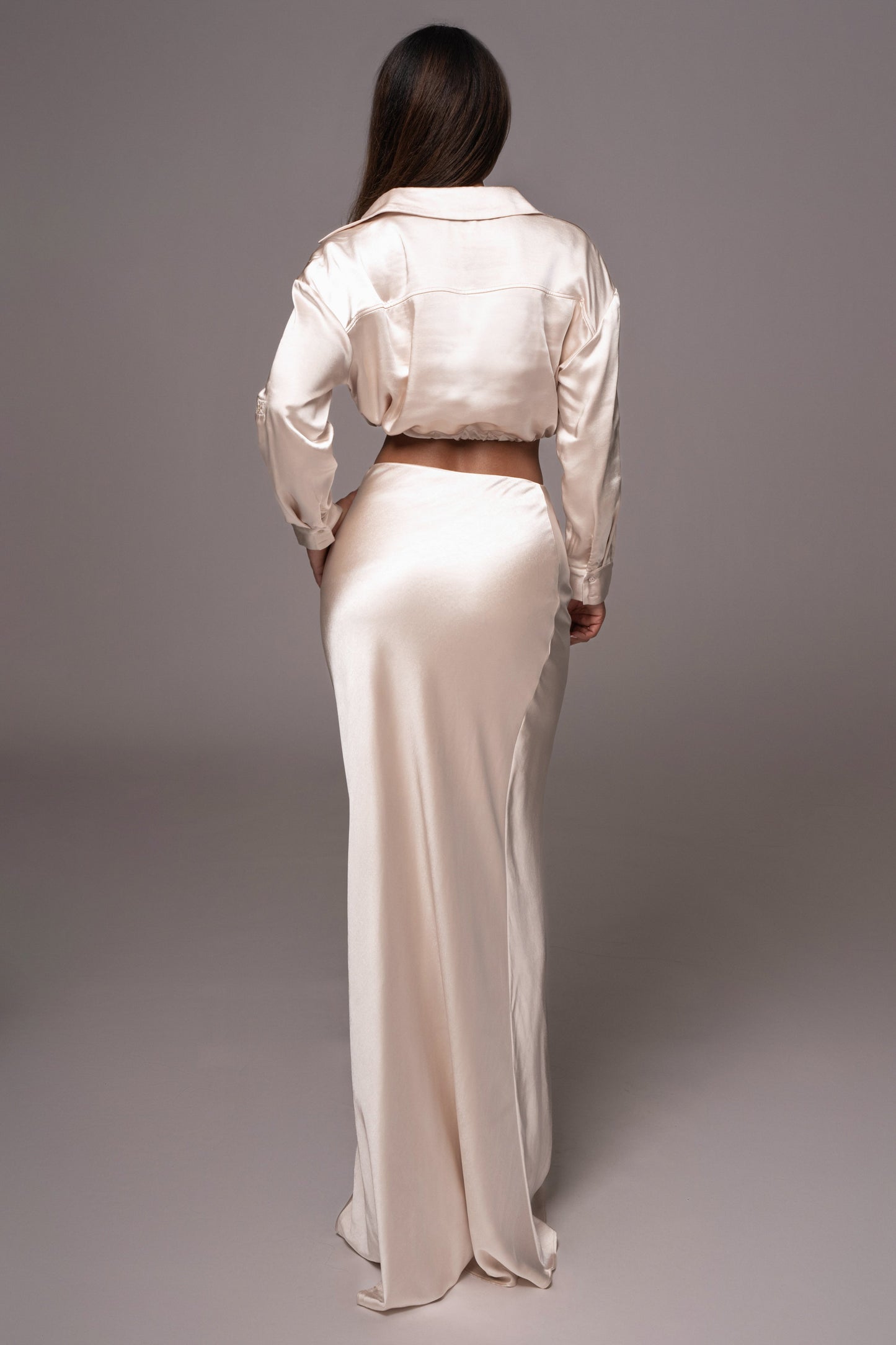 Champagne Kiah Button Up Top JLUXLABEL