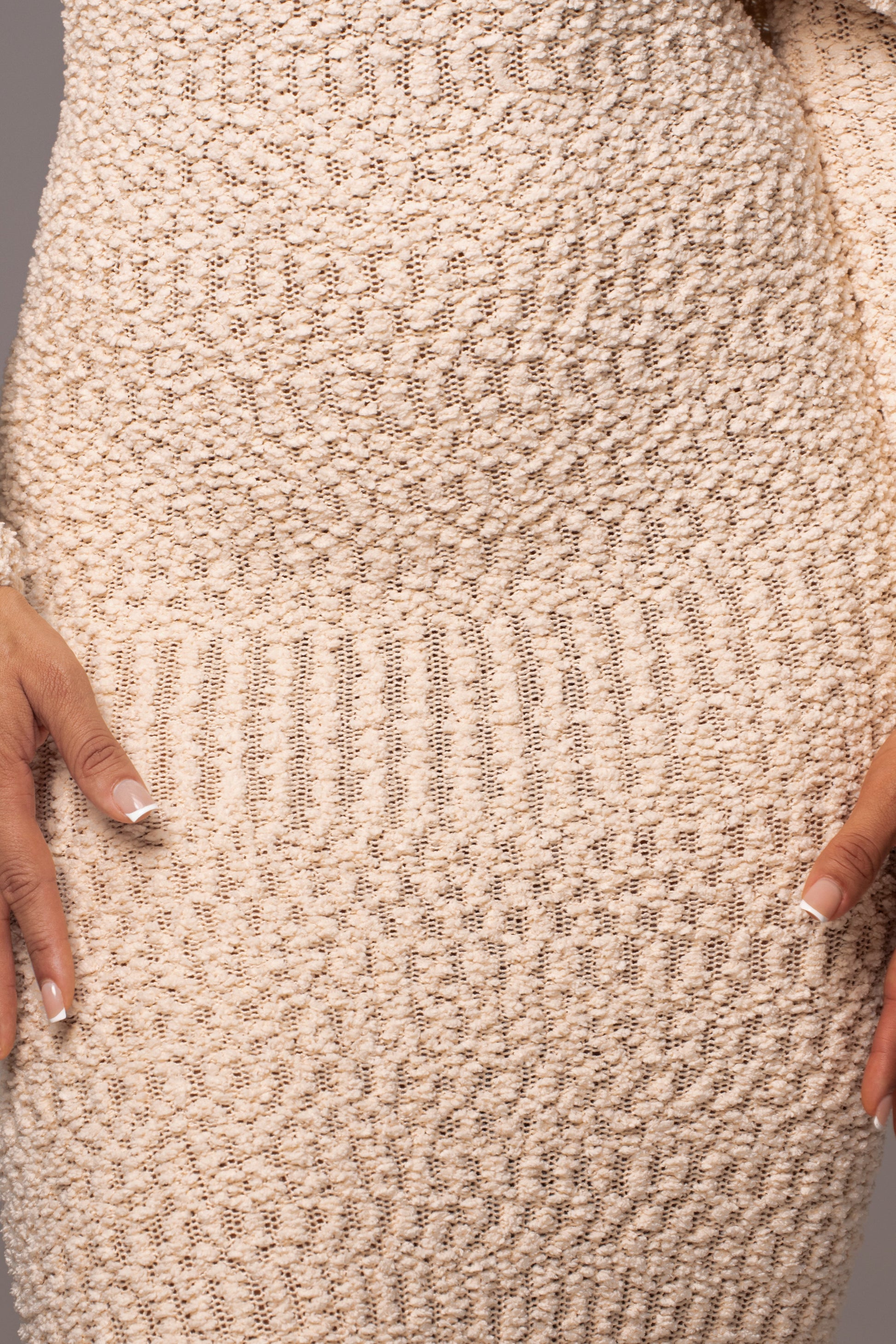 Cream Olivea Knit Maxi Dress JLUXLABEL