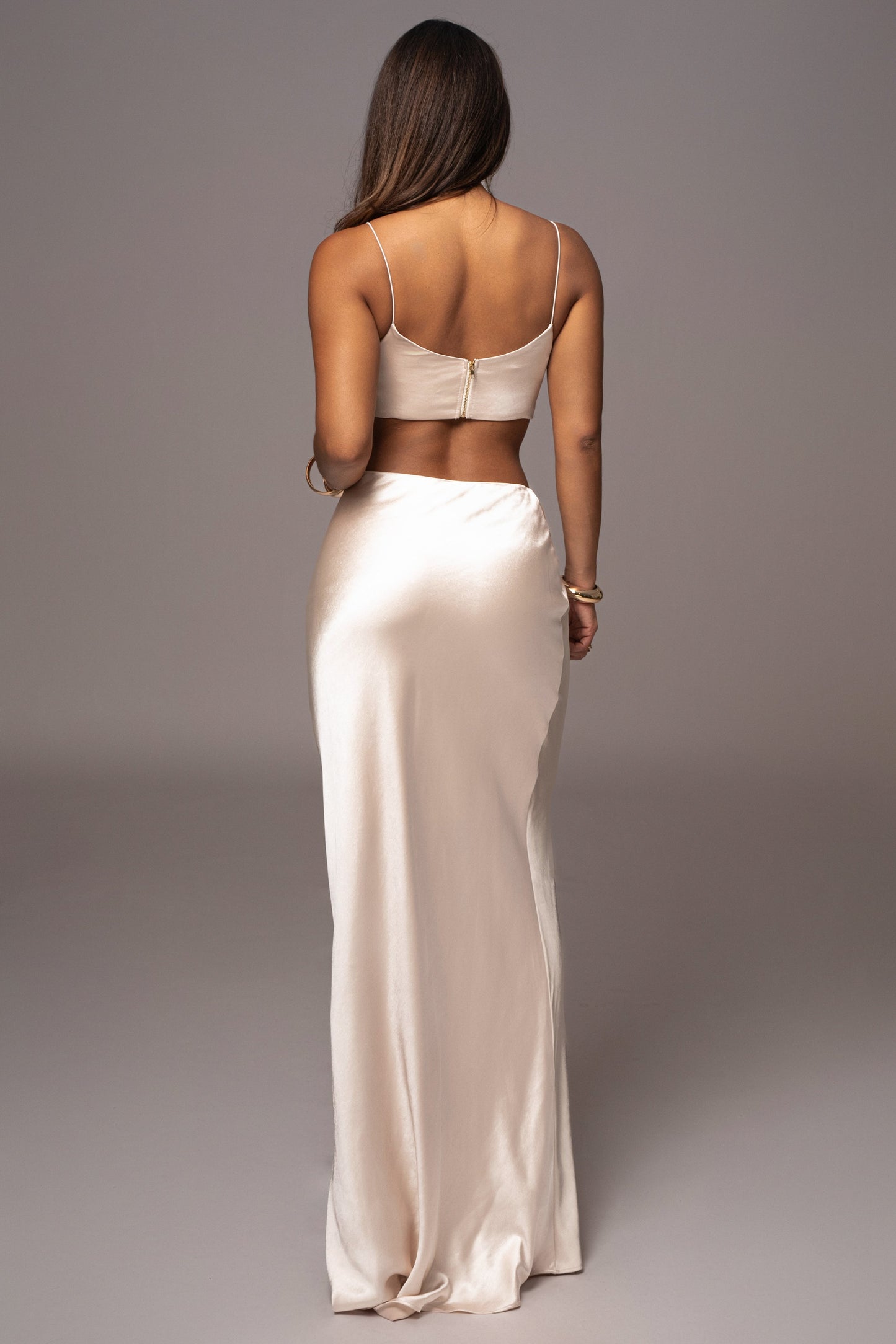 Champagne Isella 2-Piece Skirt Set JLUXLABEL