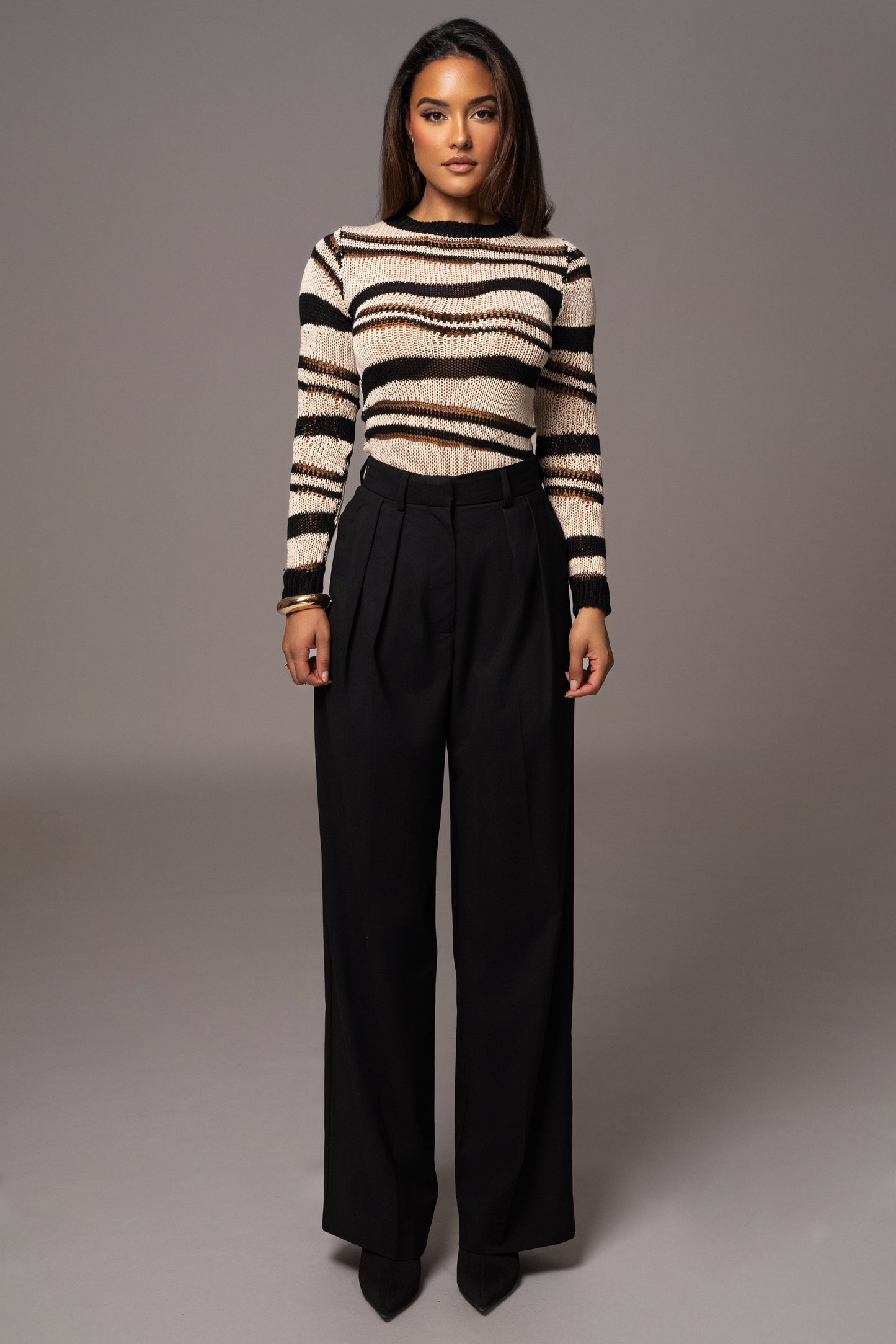 Black Power Hour High Waist Trousers JLUXLABEL