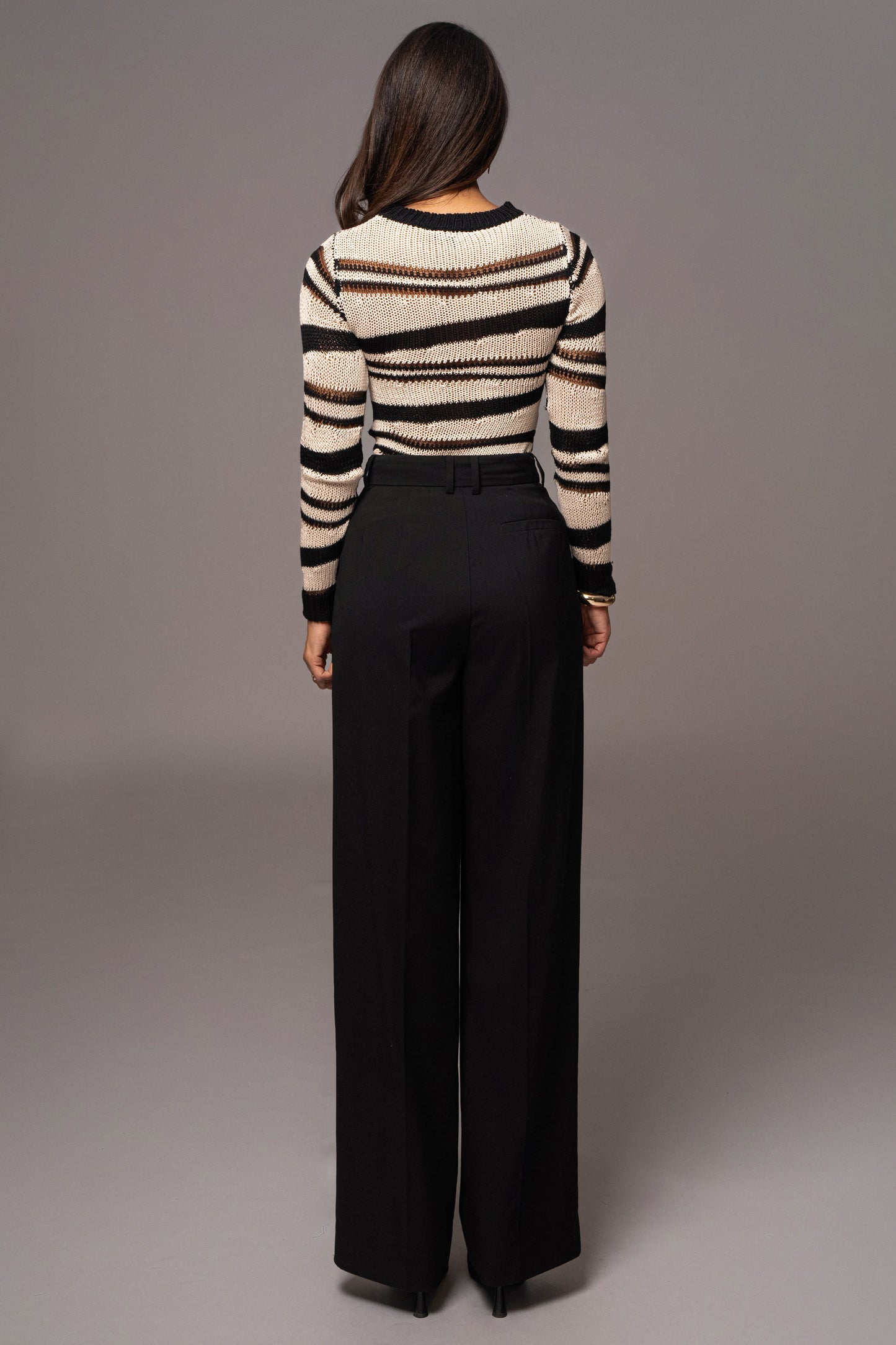 Black Power Hour High Waist Trousers JLUXLABEL