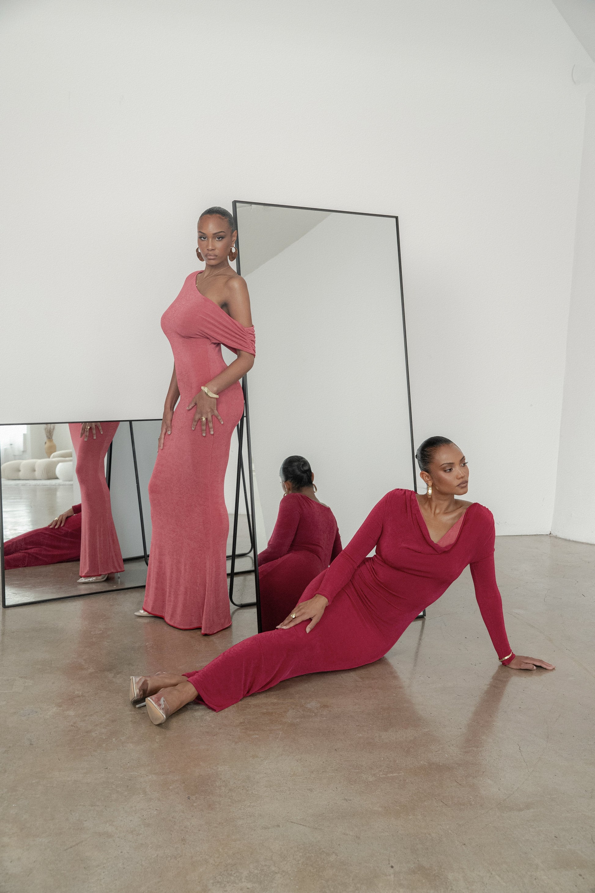 Berry/Mauve Ashton Reversible Maxi Dress JLUXLABEL