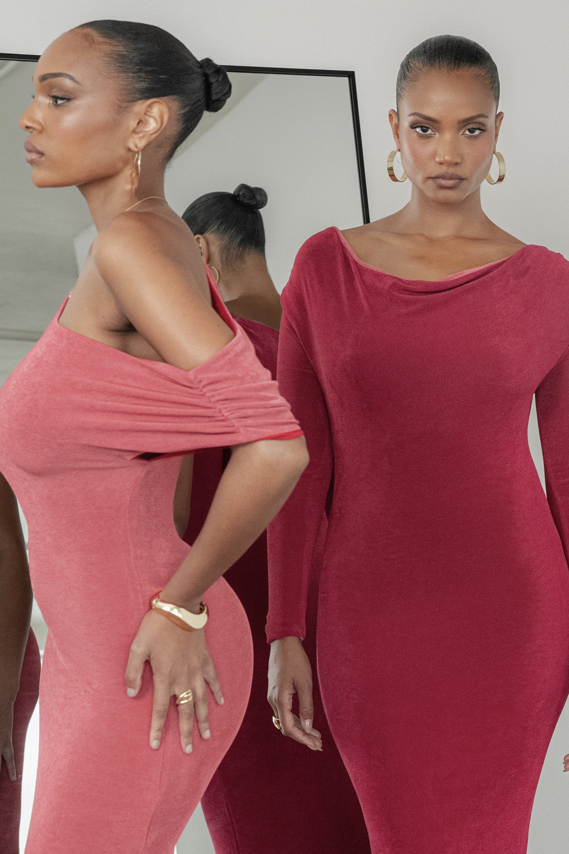 Berry/Mauve Ashton Reversible Maxi Dress JLUXLABEL