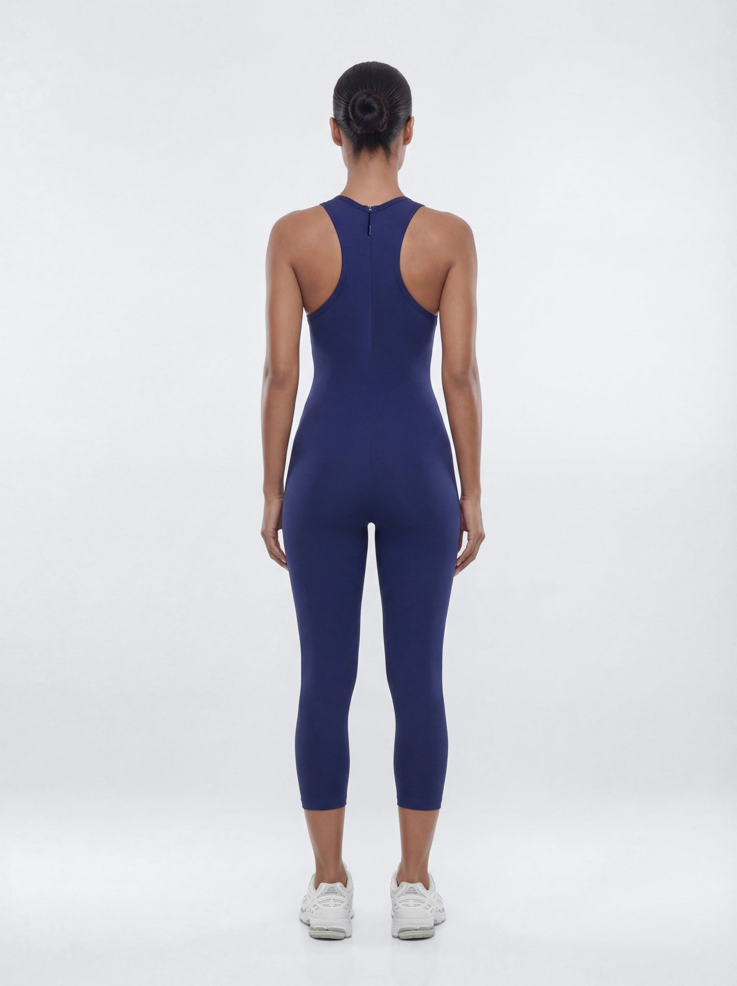 ProStretch™ 18″ High Neck Capri Jumpsuit - Navy NEWFASHIONEDGE
