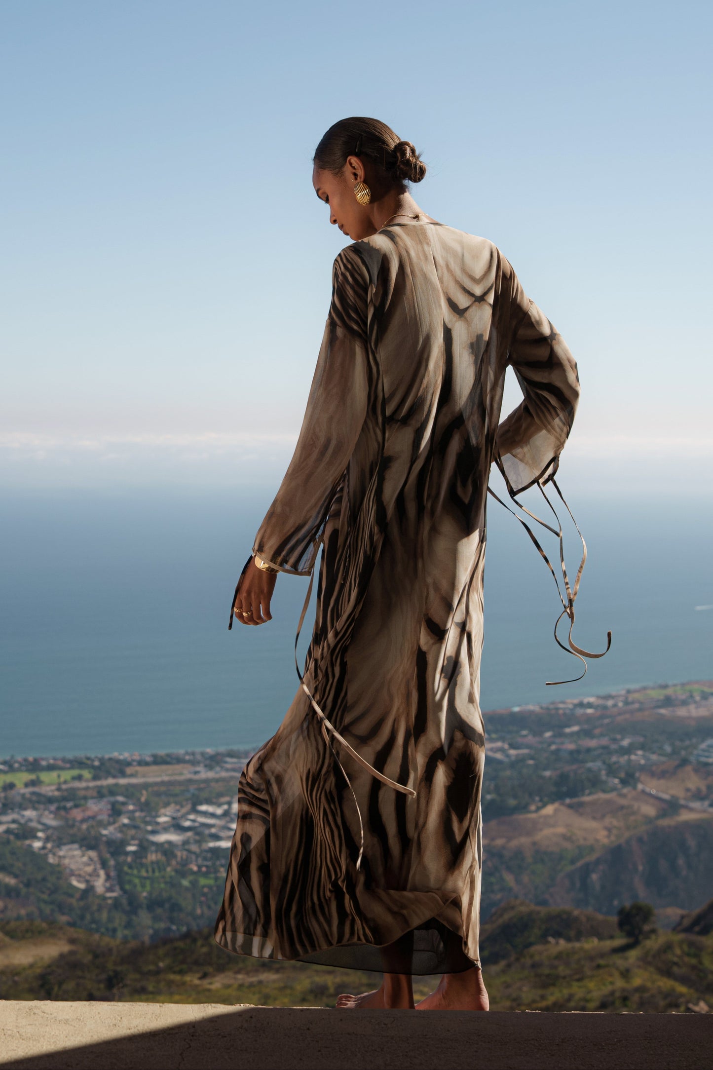 Brown Zebra Print New Vista Maxi Dress NEWFASHIONEDGE