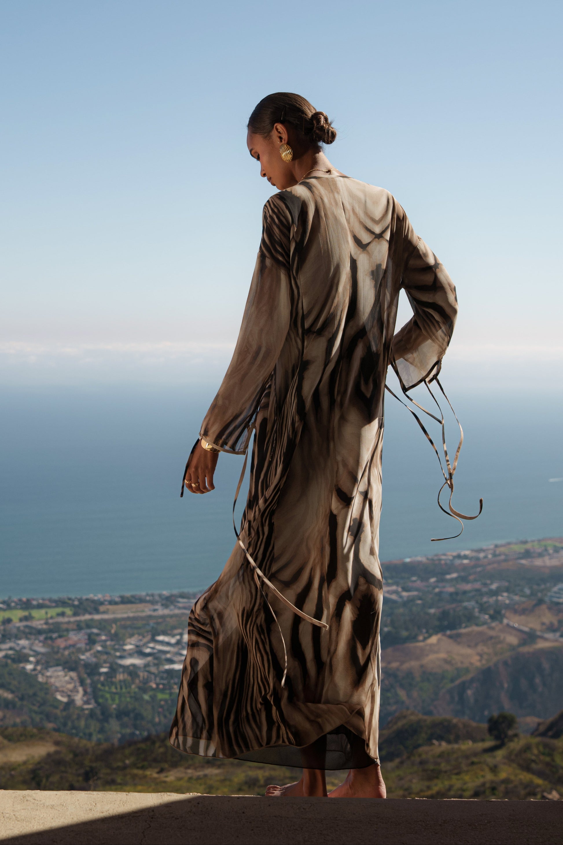 Brown Zebra Print New Vista Maxi Dress NEWFASHIONEDGE