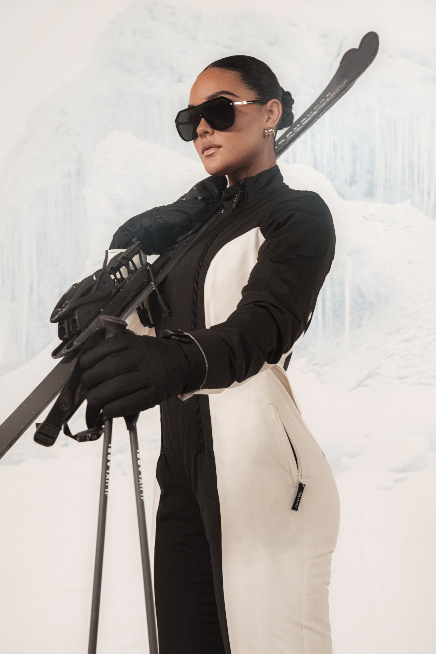 Black Polar Escape Ski Suit JLUXLABEL