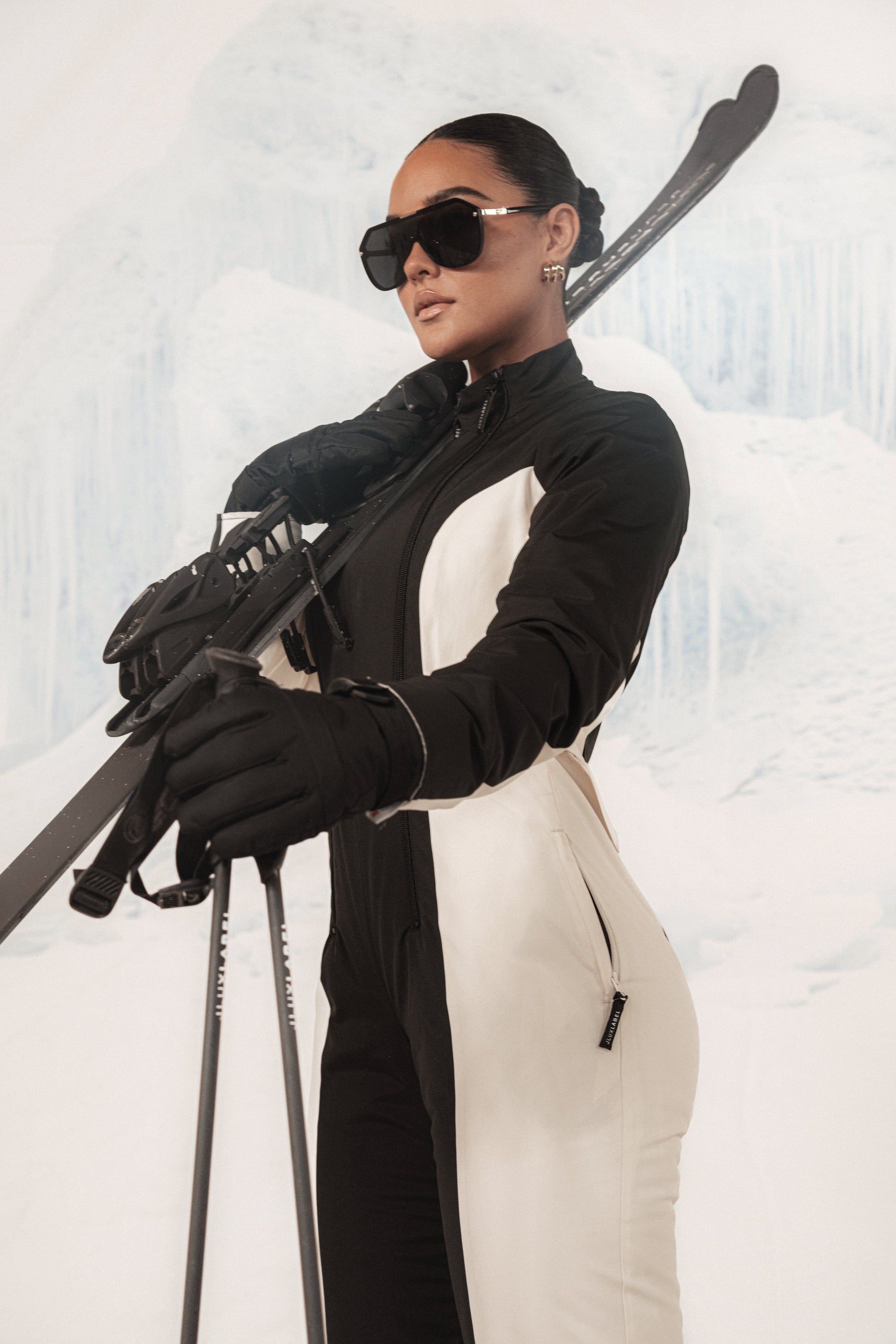 Black Polar Escape Ski Suit JLUXLABEL
