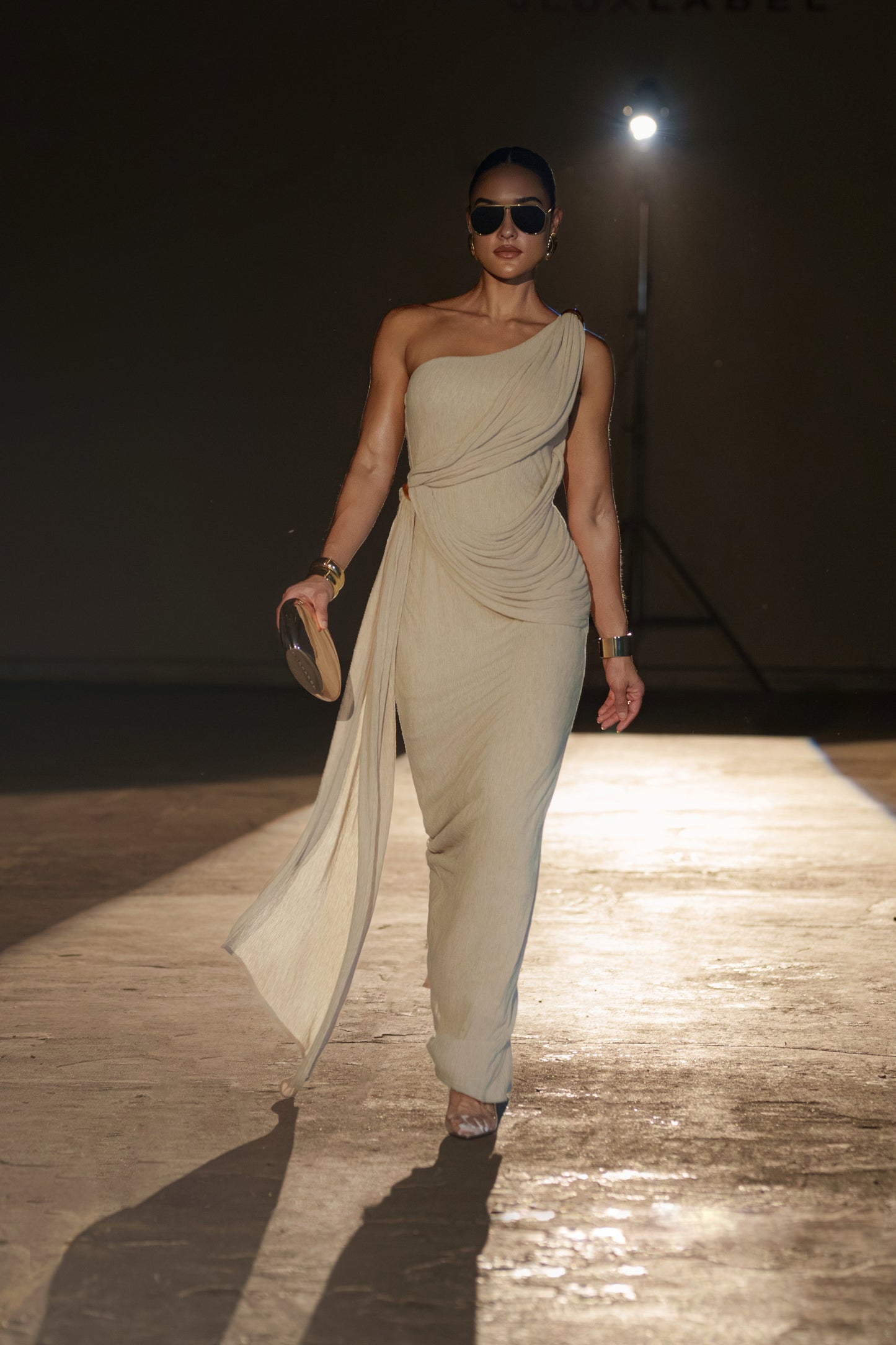 Beige Rich Mocha Wrap Dress JLUXLABEL