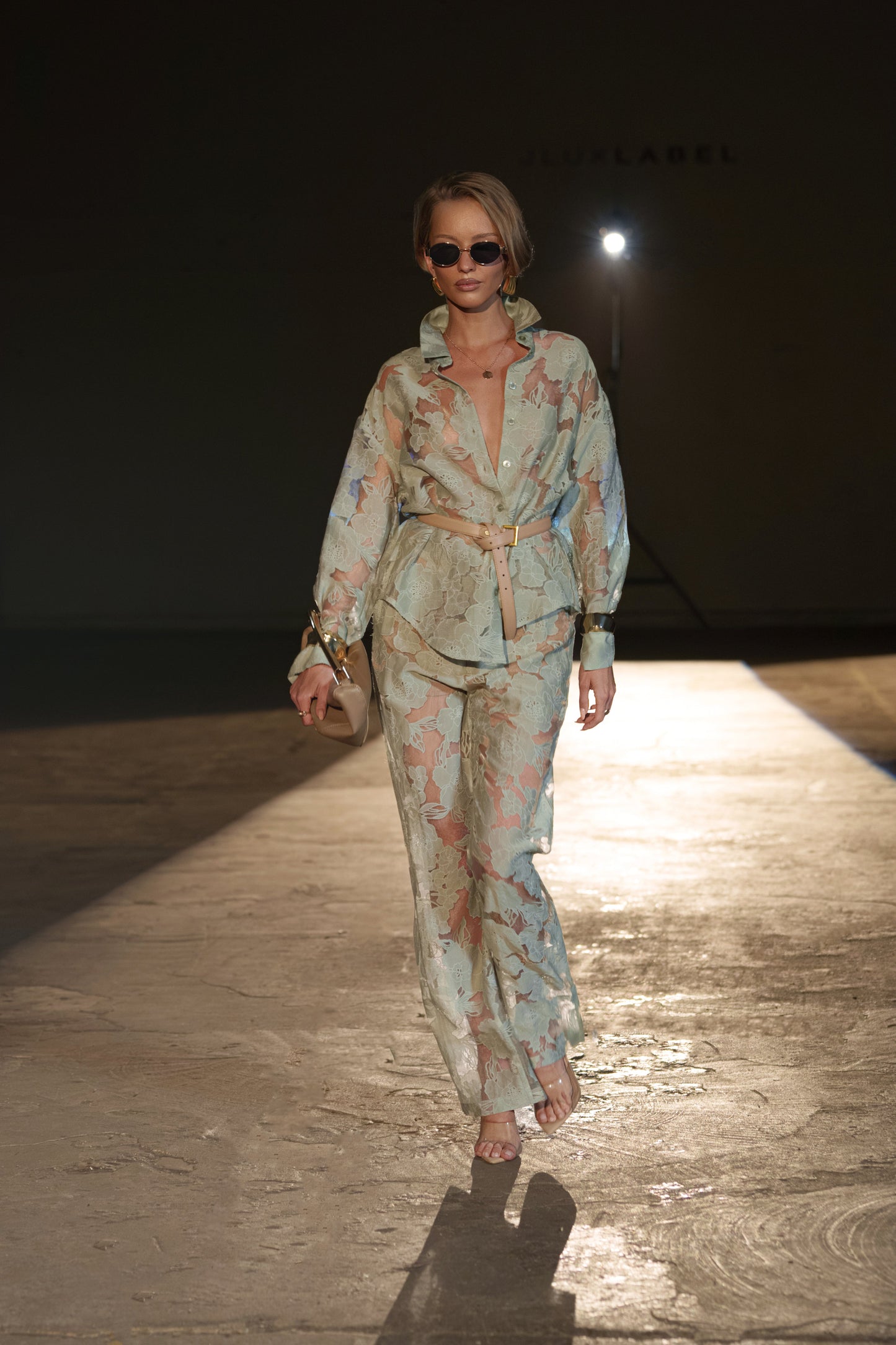 PRE-ORDER Sage Organza Floral Pant NEWFASHIONEDGE