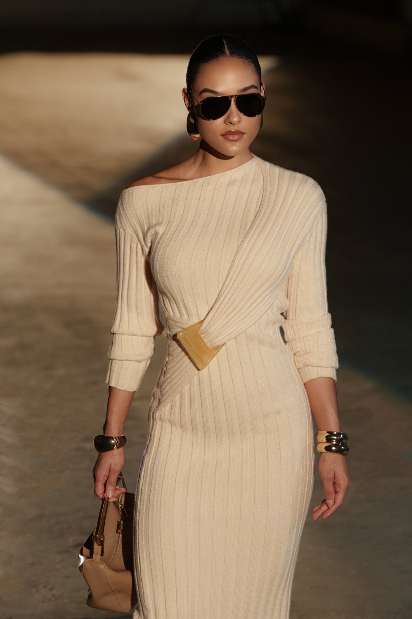 Ivory Auttomn Maxi Dress JLUXLABEL