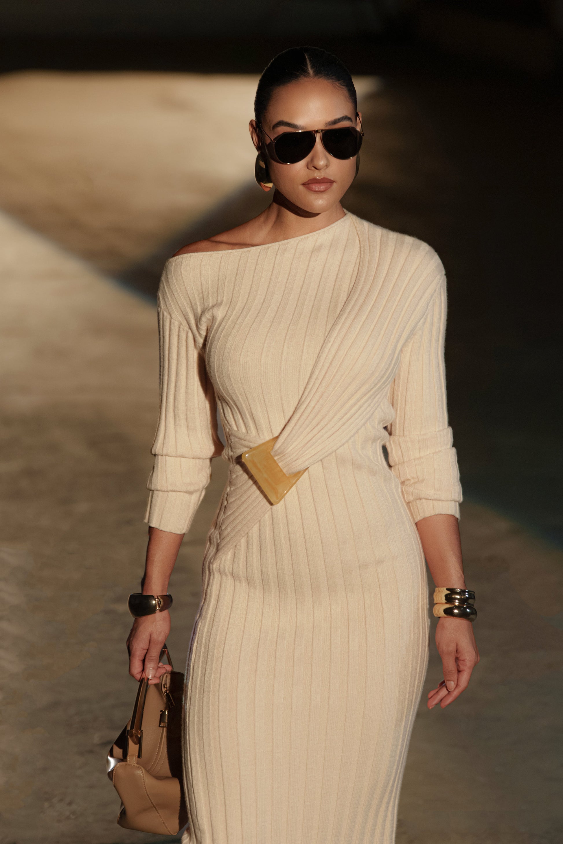 Ivory Auttomn Maxi Dress JLUXLABEL