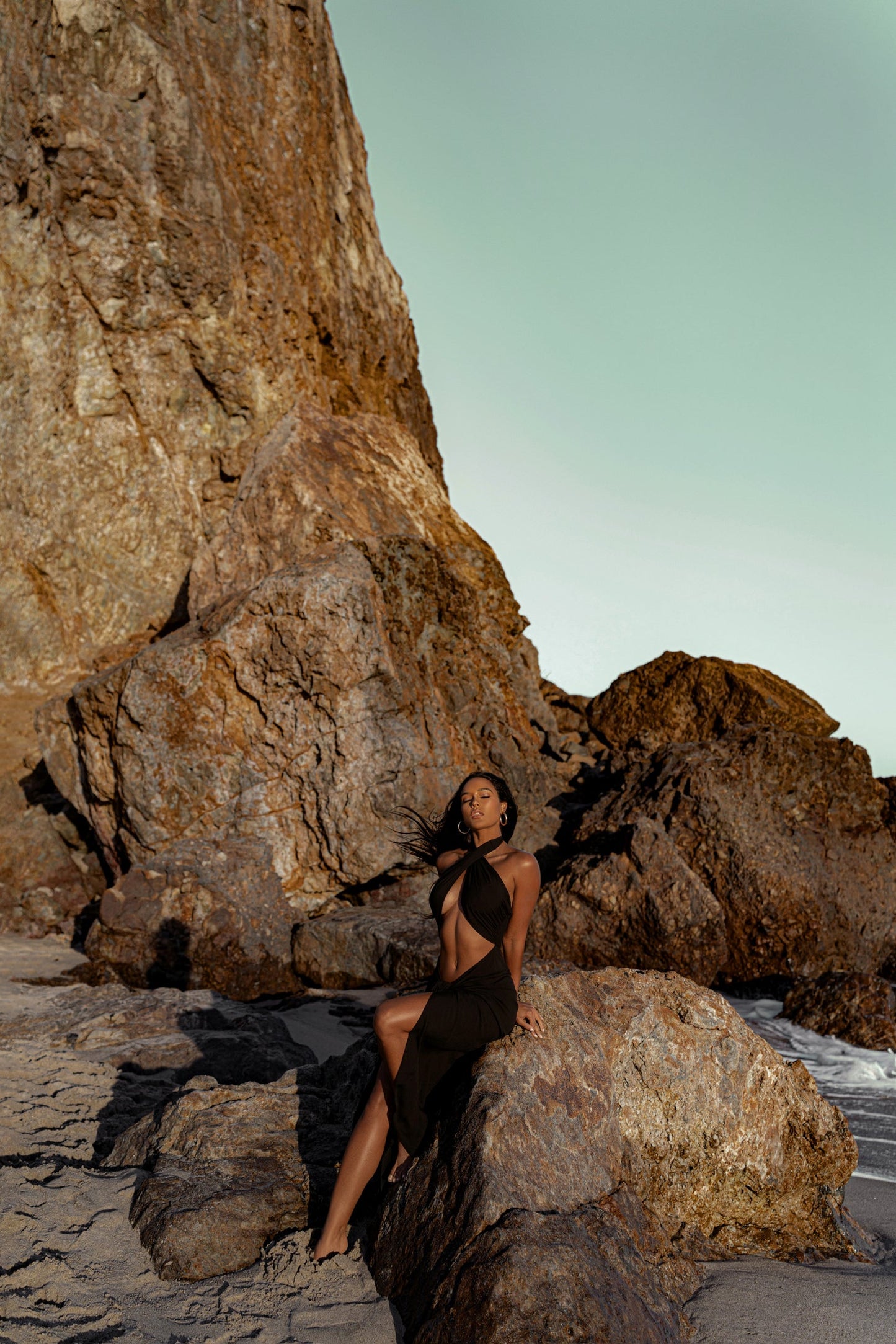 Black Sahara Dress JLUXLABEL