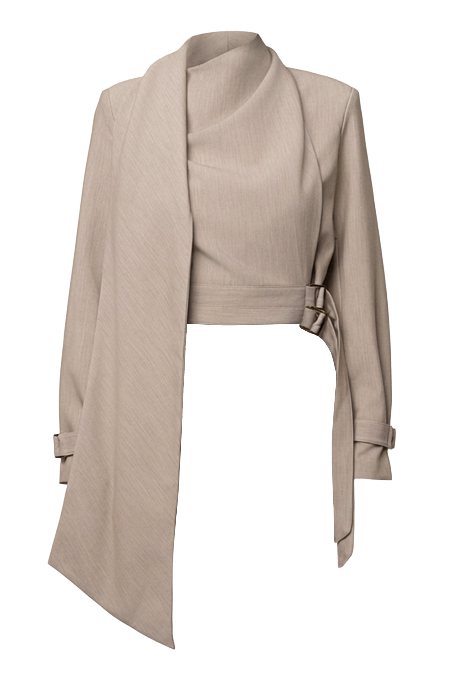 Stone Aligned Scarf Top JLUXLABEL