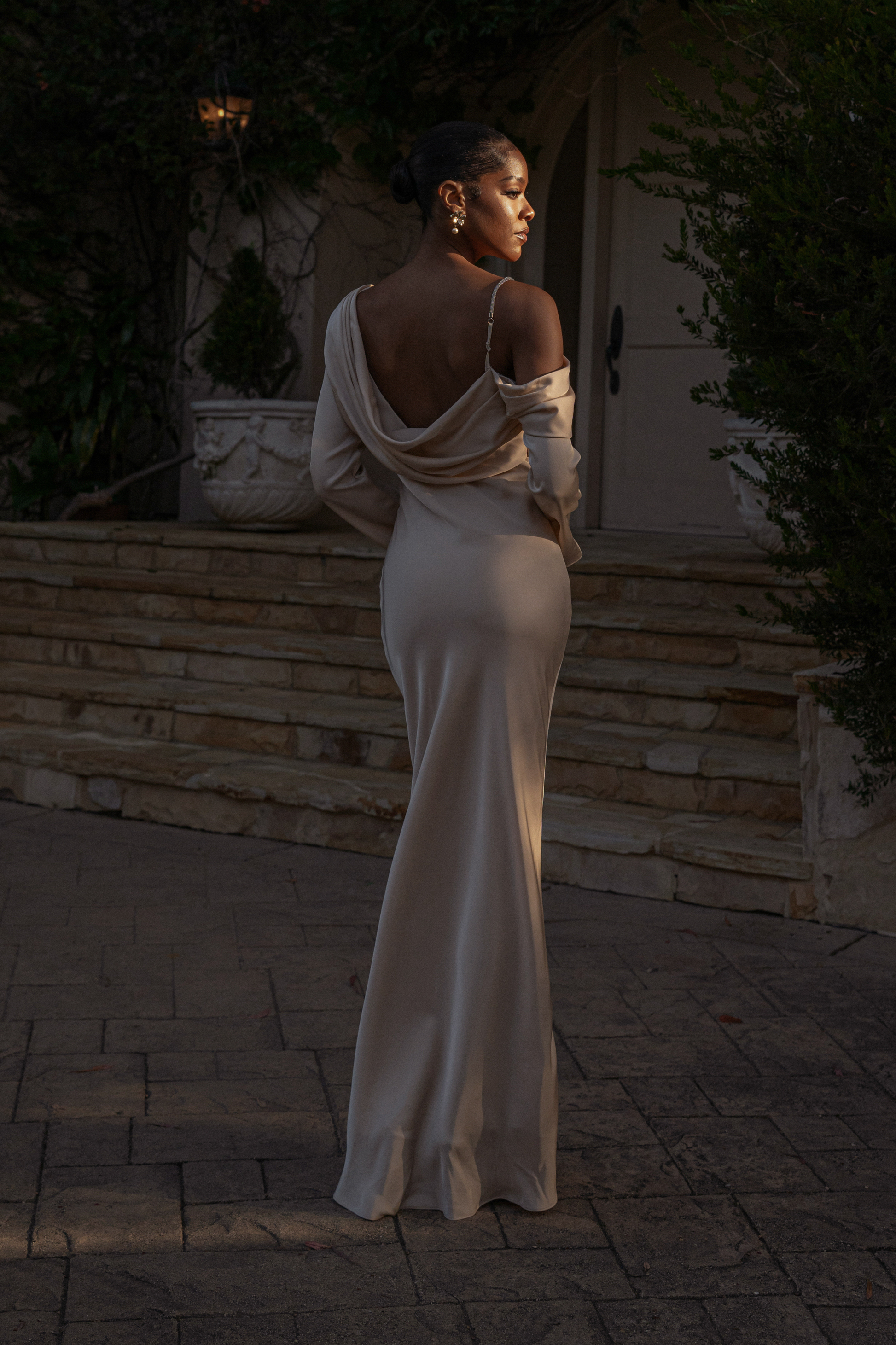 Champagne One And Only Satin Dress NEWFASHIONEDGE