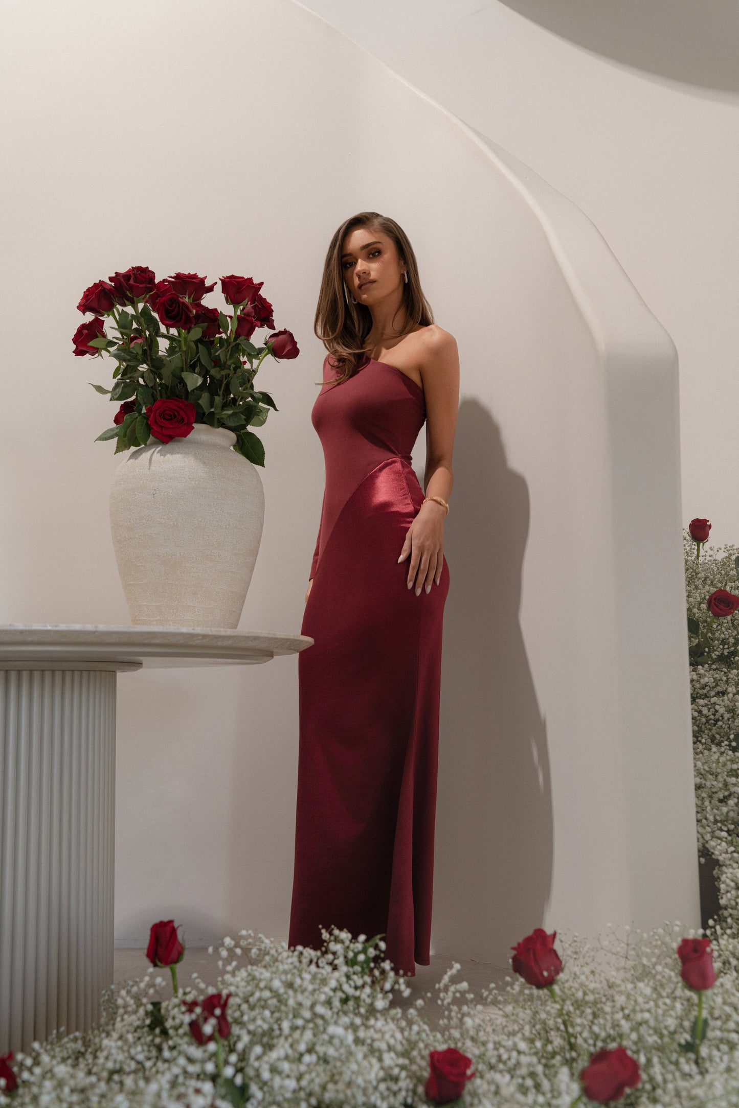Burgundy Look Of Desire Maxi Dress JLUXLABEL
