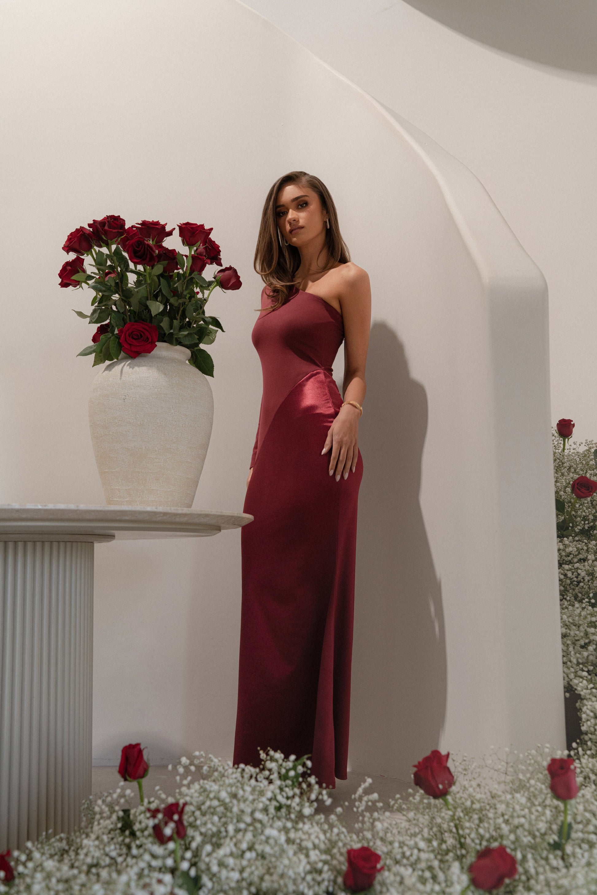 Burgundy Look Of Desire Maxi Dress JLUXLABEL