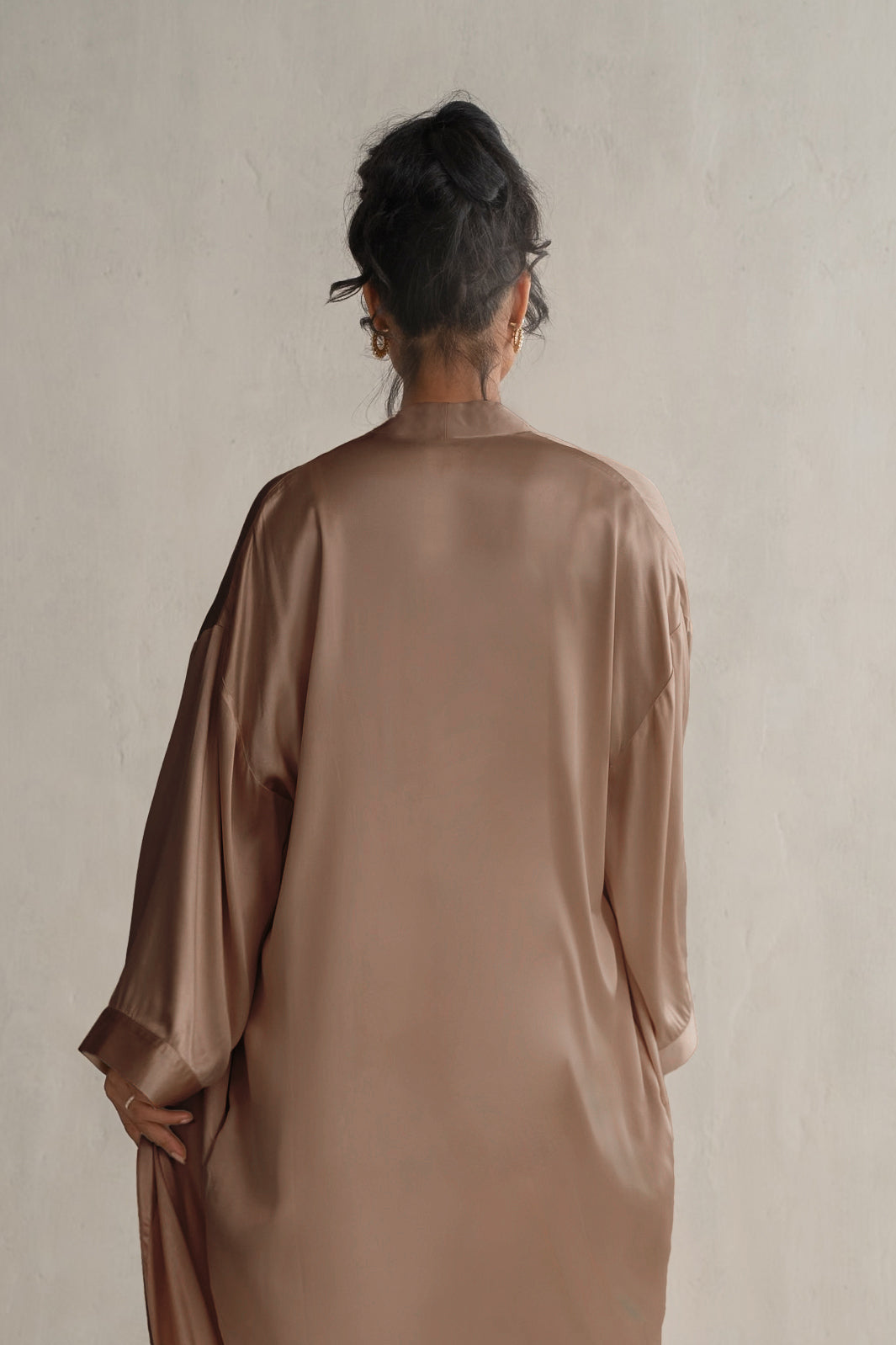 Bronze Forever And Always Satin Robe JLUXLABEL
