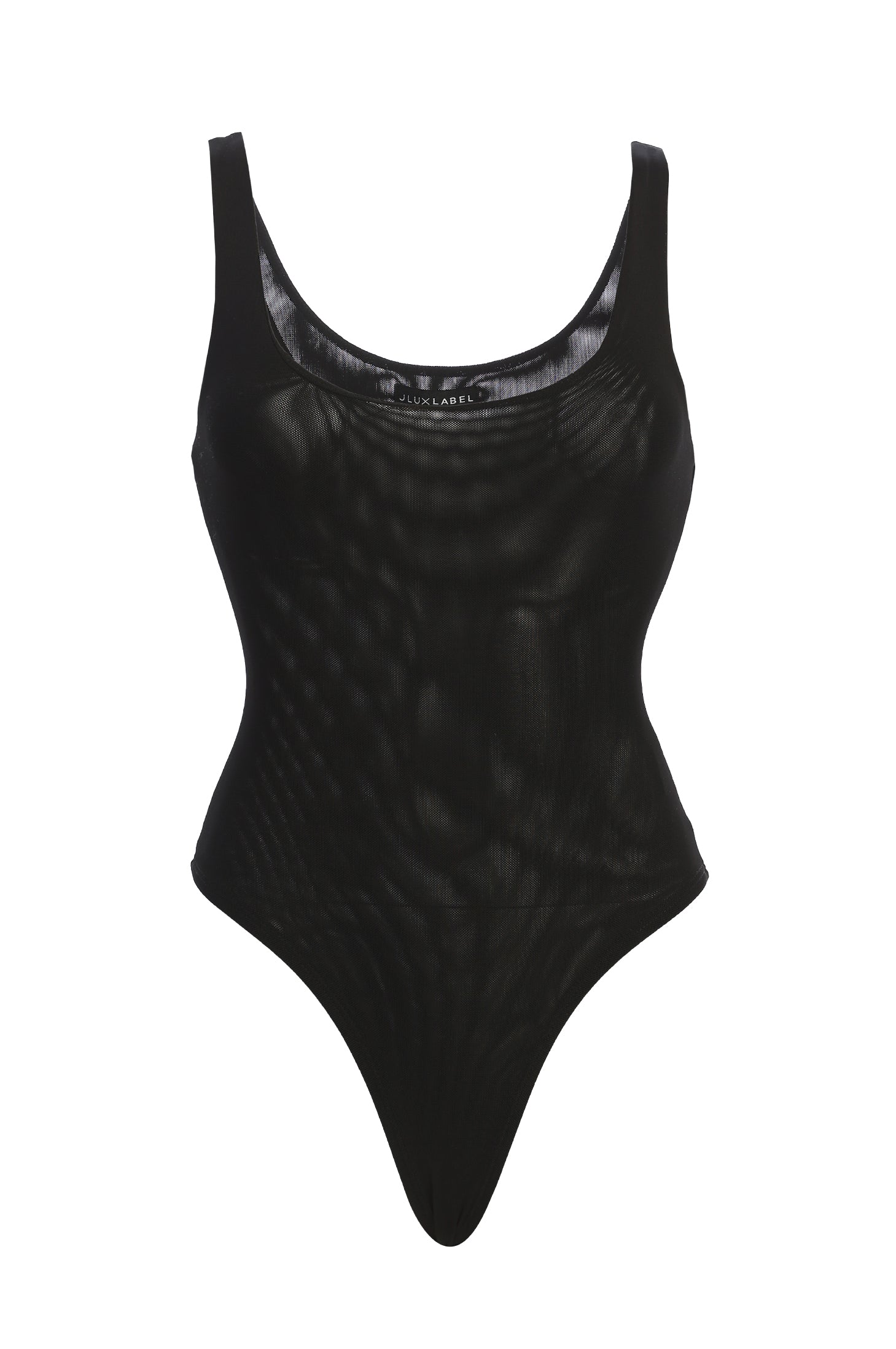 Black Mesh Essentials Tank Bodysuit Undergarment JLUXLABEL